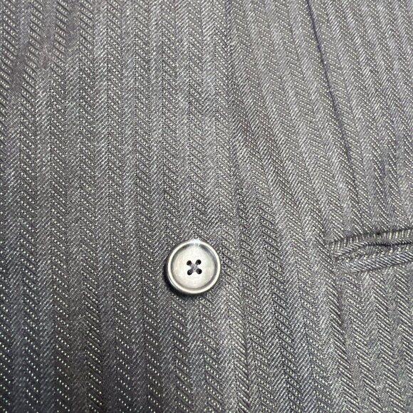 Marc by Marc Jacobs gray and blue striped mens 100% wool blazer size medium USA - Picture 12 of 16